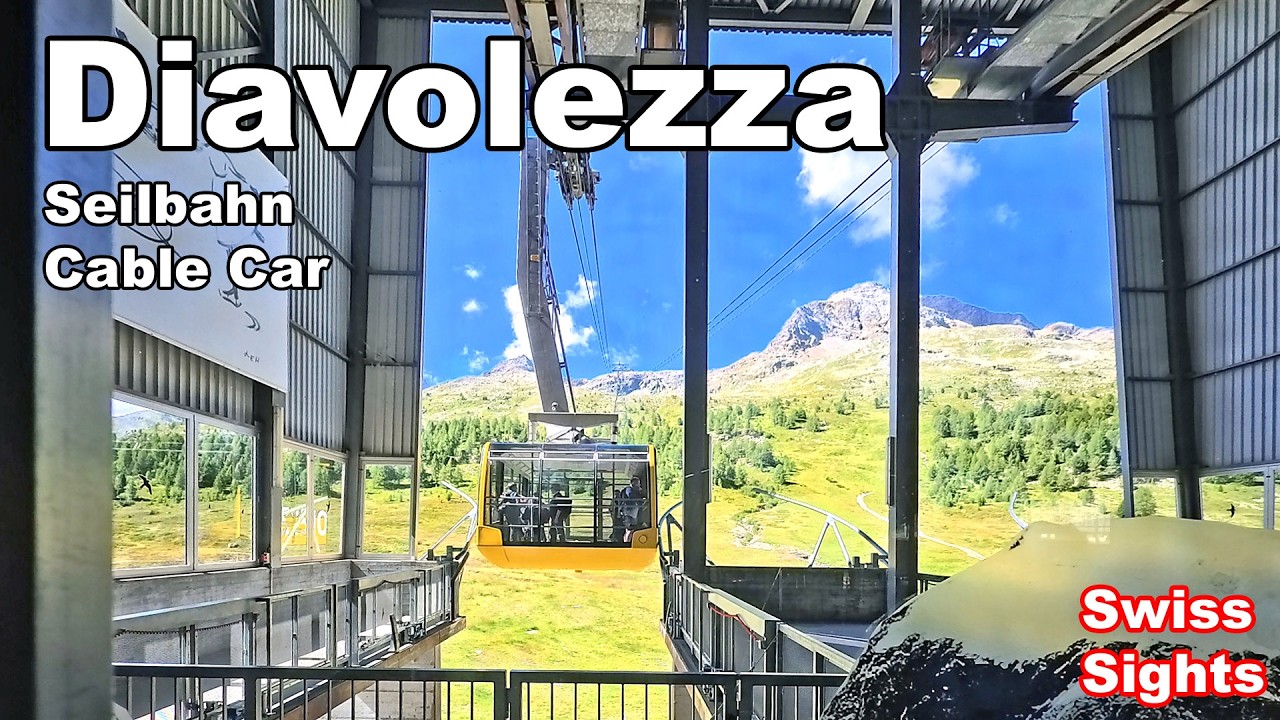 Diavolezza Great Cable Car Ride Switzerland 4K