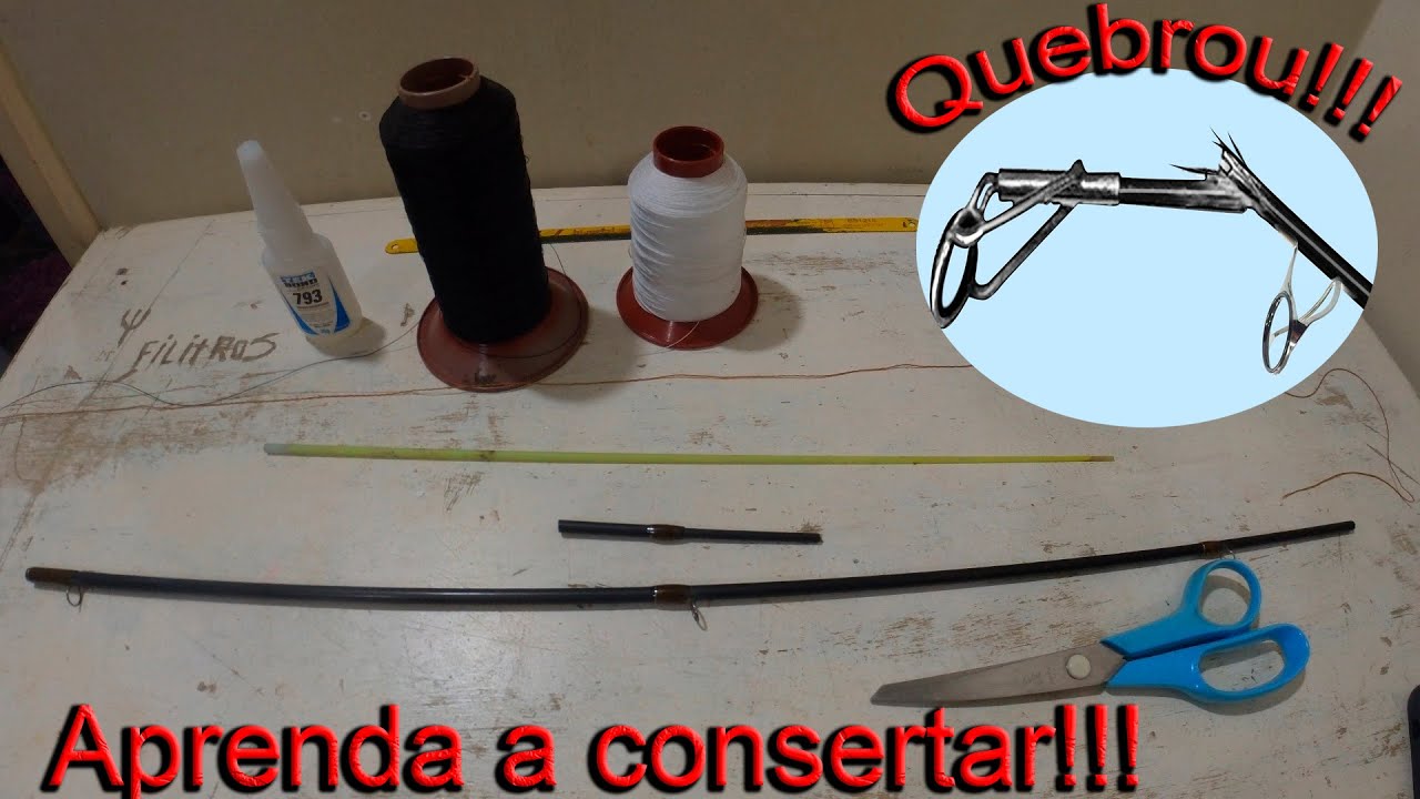 Como consertar vara quebrada??? Nunca mais vai quebrar !!!