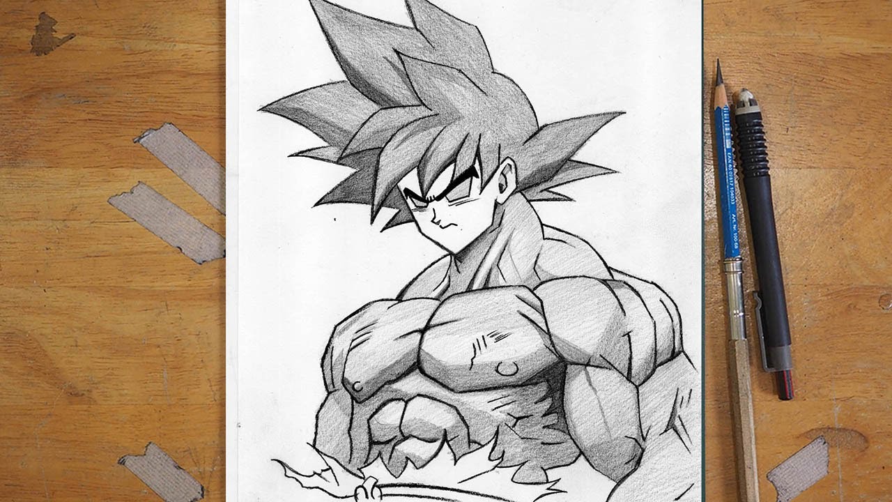 How to draw Goku Strongest Form | Anime Drawing Step by Step