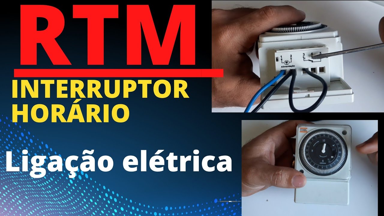 INTERRUPTOR HORÁRIO RTM COEL 24 HORAS  (LIGAÇÃO ELÉTRICA PASSO A PASSO)