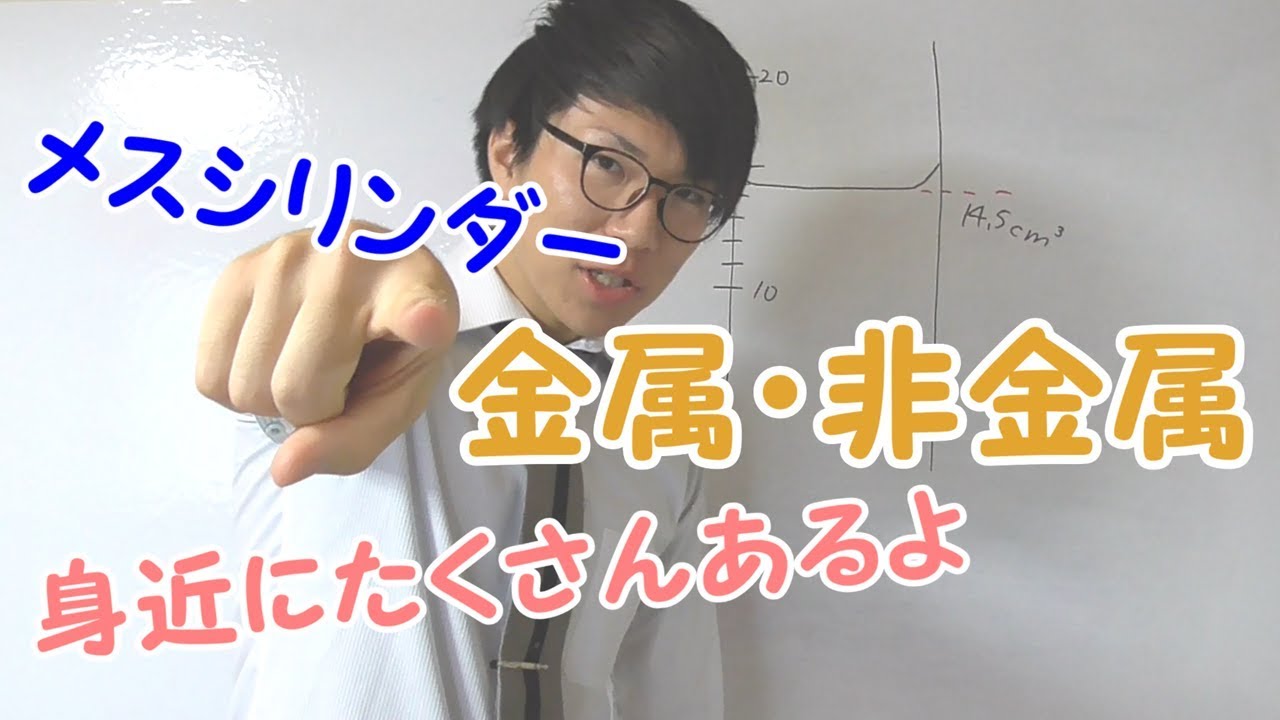 【中学理科】金属・非金属とメスシリンダーの使い方 2-1【中１理科】