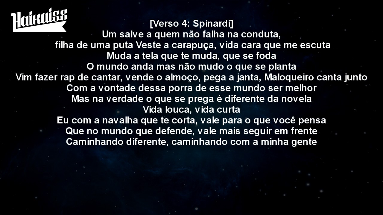 (LETRA) Haikaiss - RAP LORD