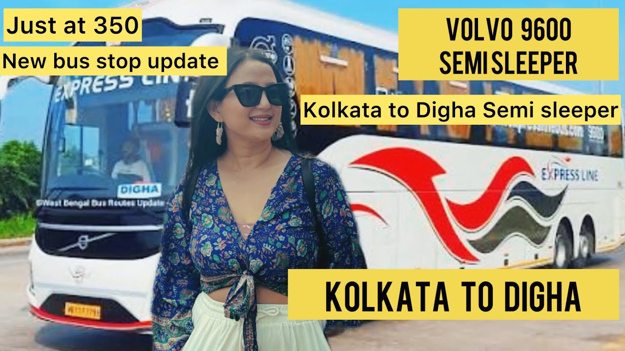 Kolkata to Digha Express Line AC Bus |Volvo 9600 |New update for bus stop |Digha Tour #digha #vlog 