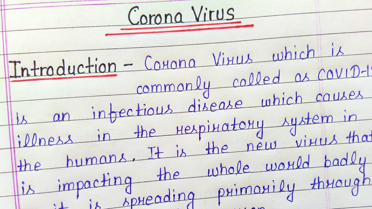 Essay writing on Coronavirus in english || Coronavirus essay with heading