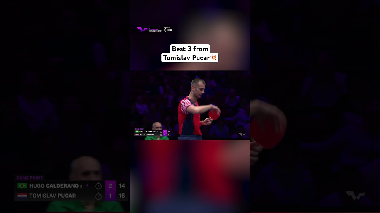 Relive the highlights from Tomislav Pucar&rsquo;s insane play!🙂&zwj;↕️👊 #WTTChongqing #TableTennis