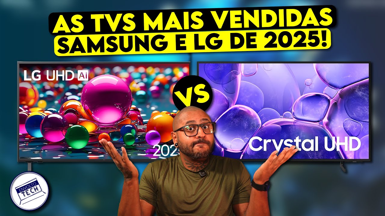 AS MAIS BARATAS! Samsung Crystal UHD U8600F vs LG UHD UA8550 - Qual é MELHOR? COMPARATIVO