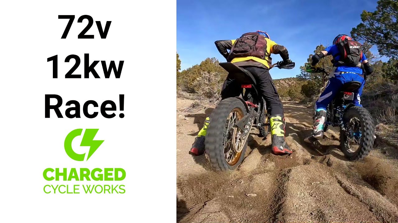 Surron 72v 12kw Drag Race in Sand