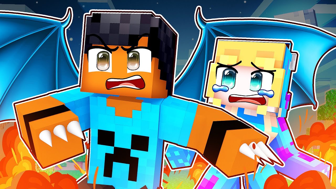 Jogando Minecraft como um DRAG&Atilde;O PROTETOR!