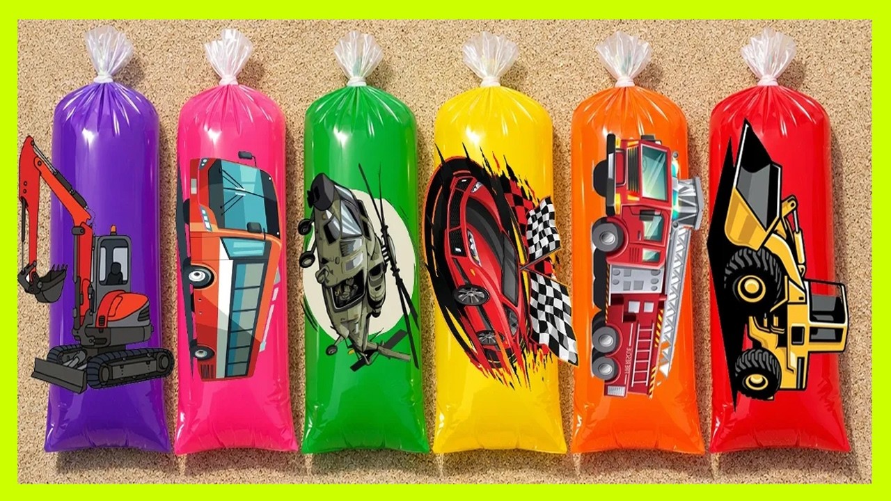 Anomali Car Truck : Bulldozer, Excavators, Race Cars, Helicopter, School Bus Part1