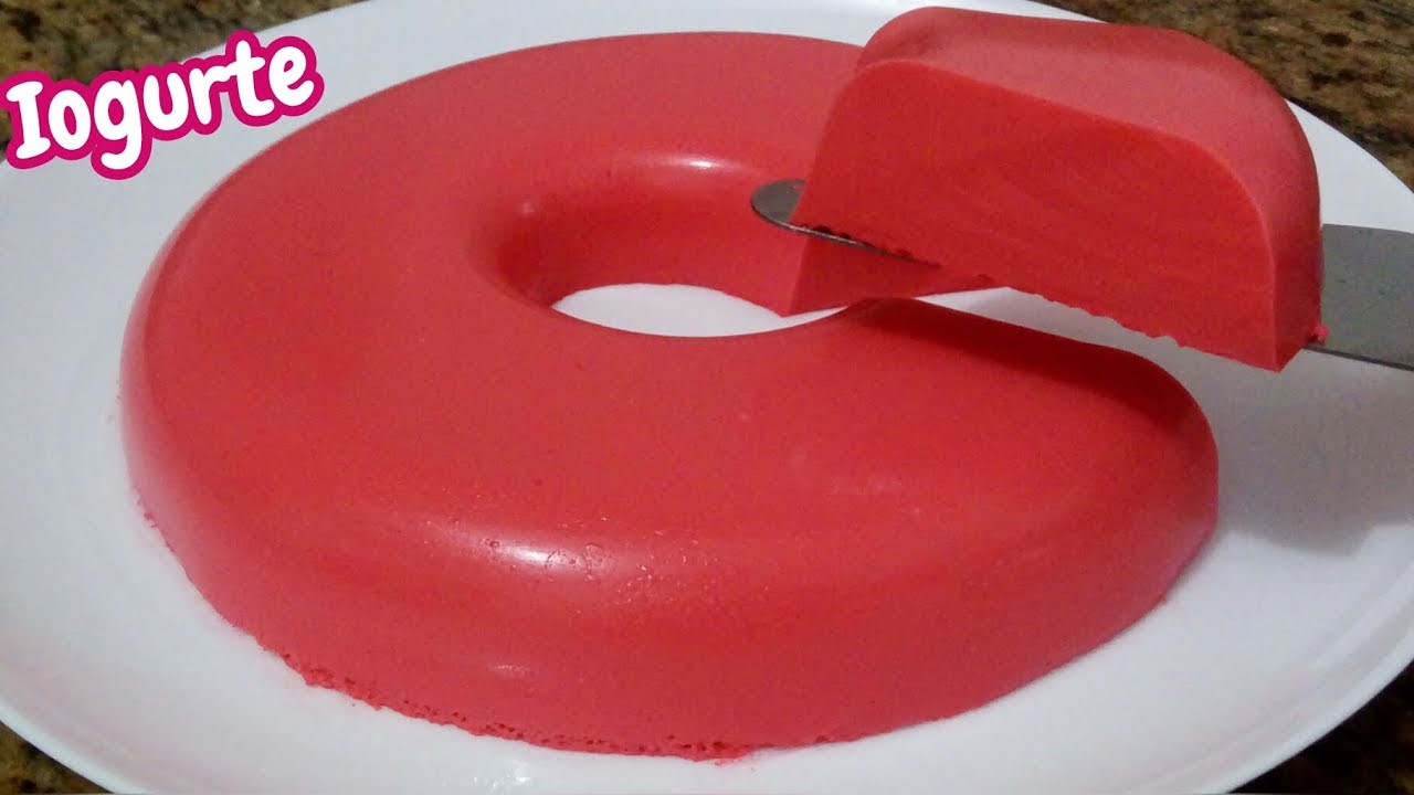 SÓ 2 INGREDIENTES!!! SOBREMESA GELADA DE IOGURTE, GELATINA DE IOGURTE, SOBREMESA FÁCIL E RÁPIDA