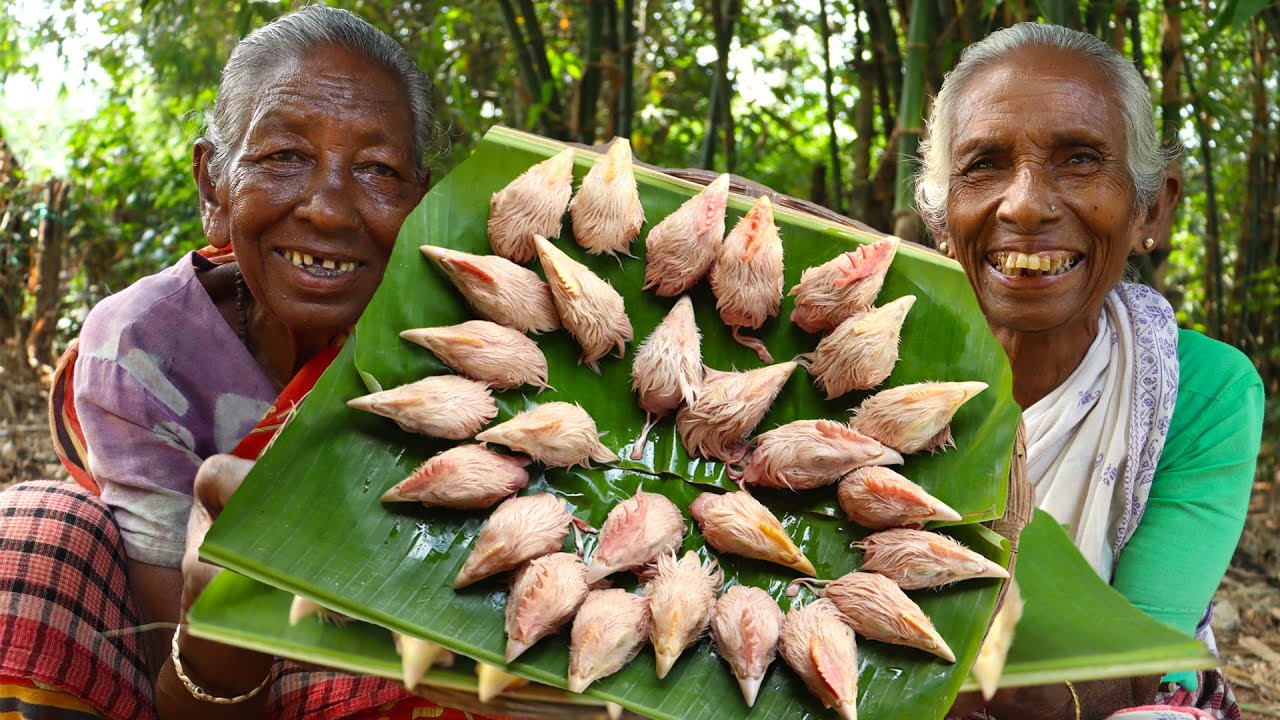 30 chicken head curry recipe | how tribe people clean and cook chicken head in tribal style