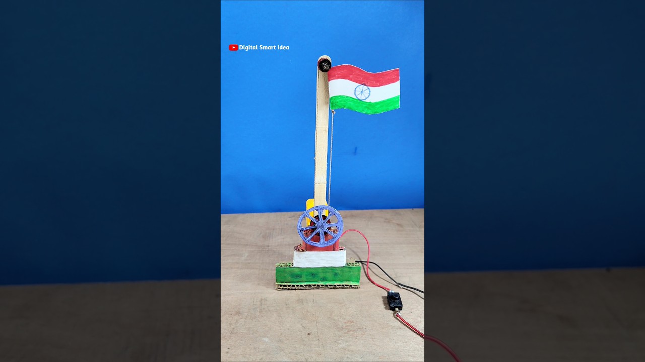 🇮🇳 Automatic Flag Hoisting DIY 🏆 | Independence Day Special #shorts