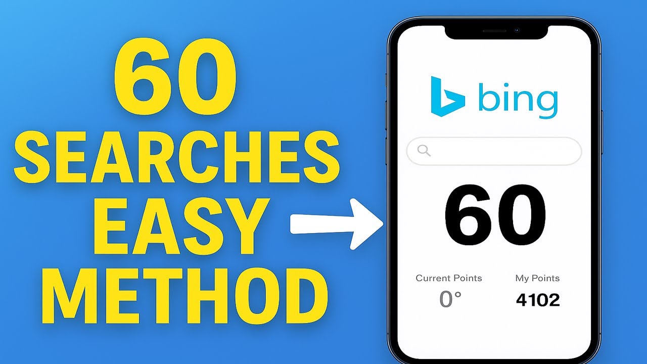 Mobile Searches 60 Points Using Bing Microsoft Rewards || Easy Method