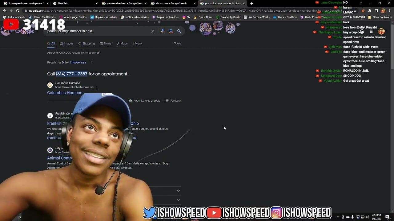 IShowSpeed does a prank call on pet adoption