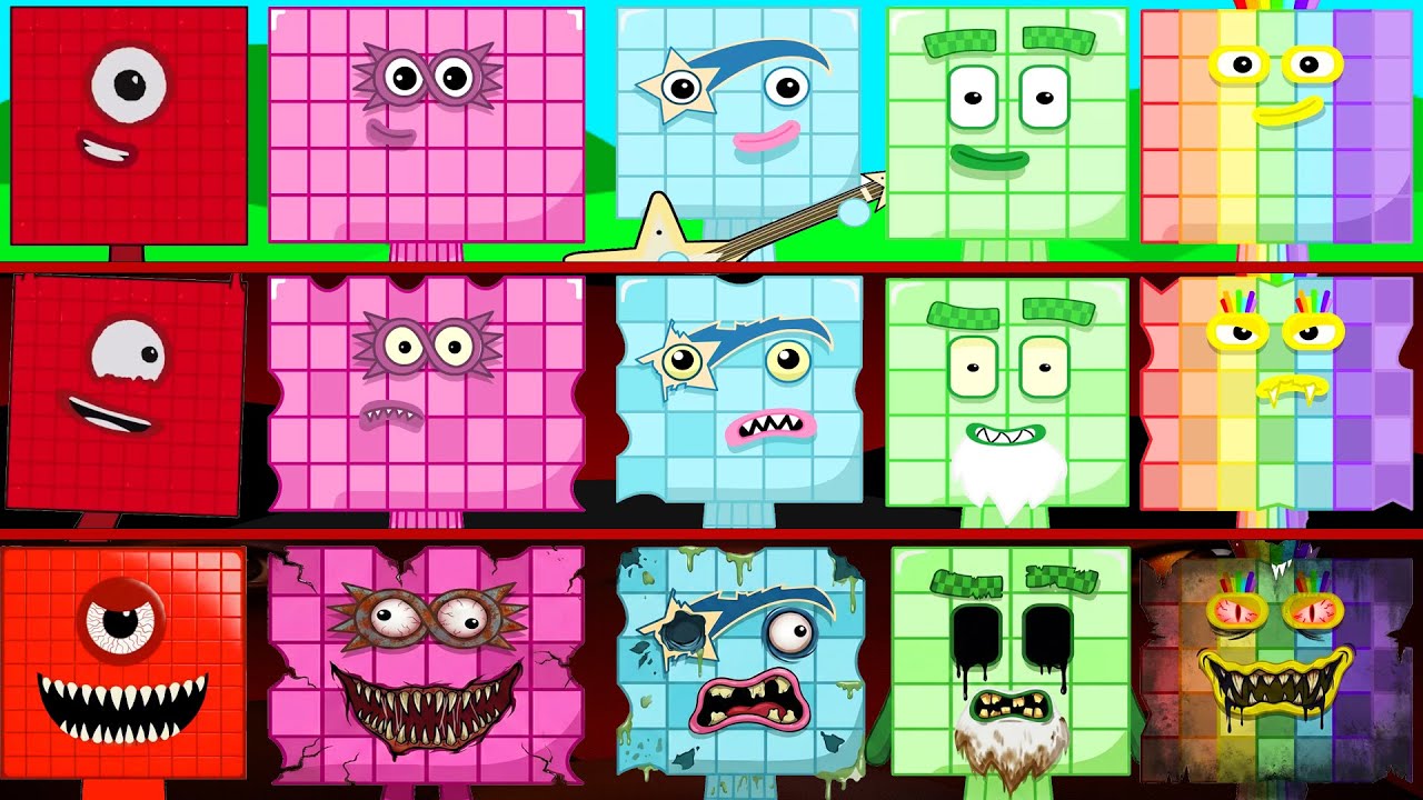 Incredibox Sprunki OC Phase 1 to Phase 3 100~1000! EIGHTY,FIFTY, FOURTY, NINETY (from Numberblocks)