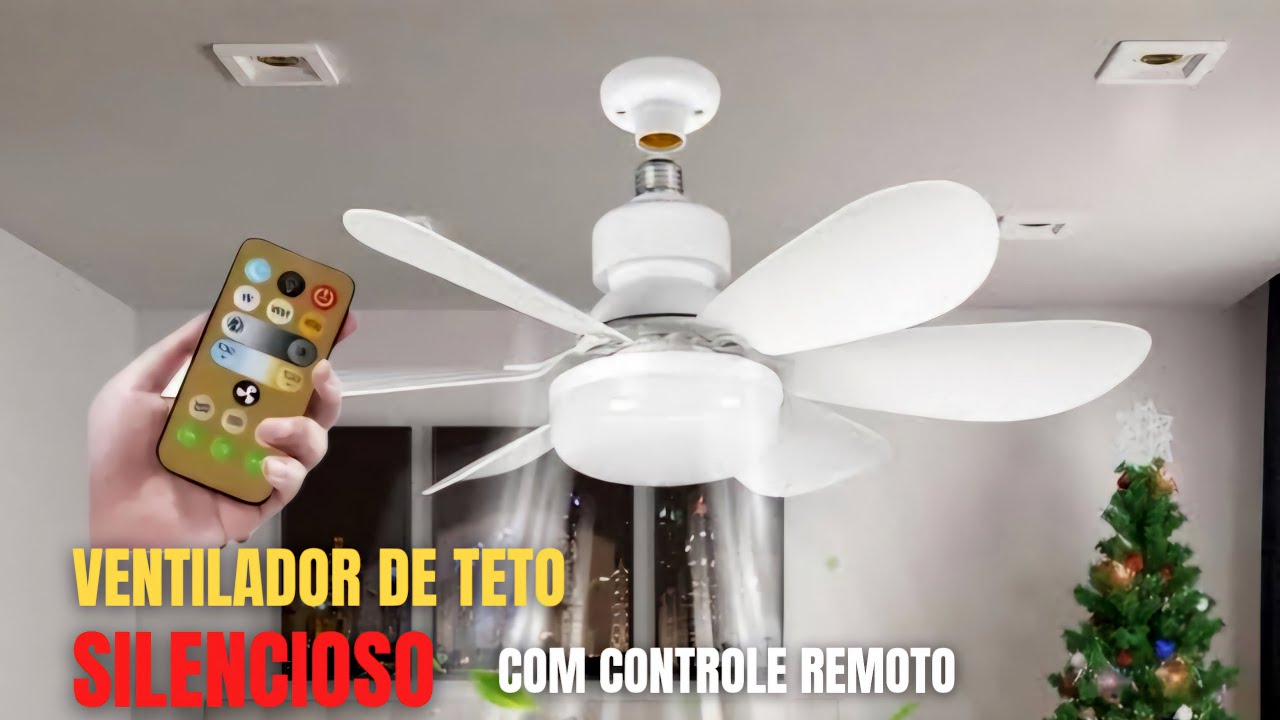 Ventilador De Teto Silencioso Com Luz Led