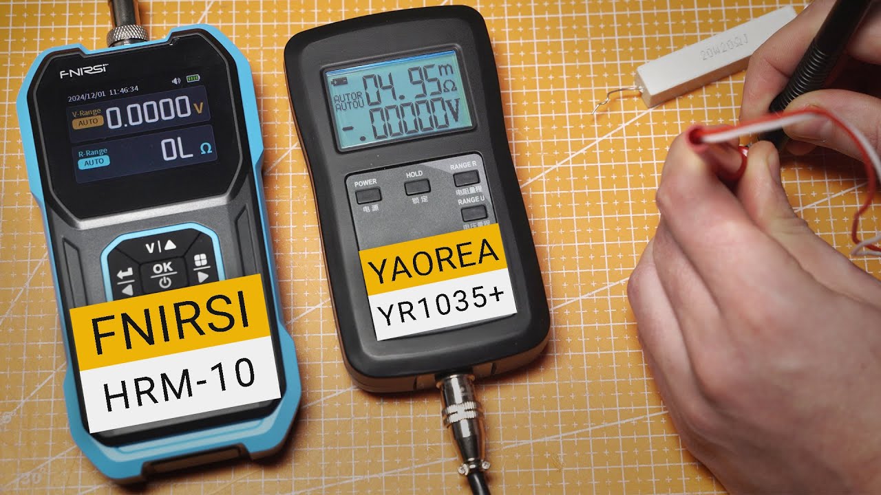 Тестер внутрішнього опору FNIRSI HRM-10 | Порівняння з YR1035+