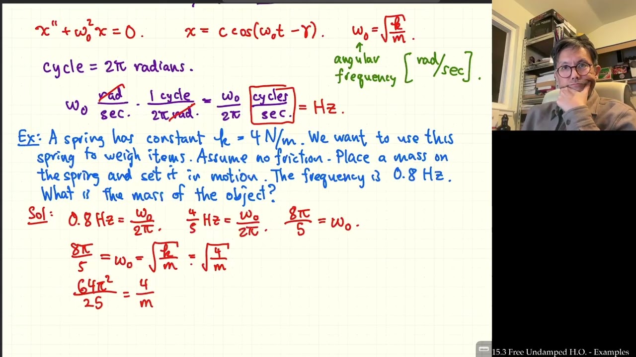 15.3 Free Undamped H.O. - Examples