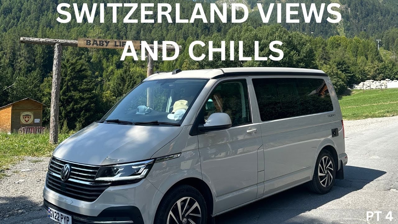 Швейцария, наслаждаясь видами из нашего кемпера VW California Ocean.