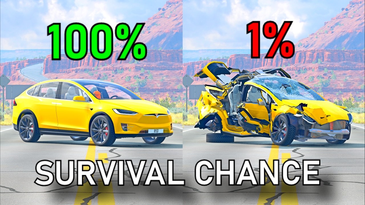 Realistic Survival Chance Crashes #109 (With Dummies) | BeamNG.drive