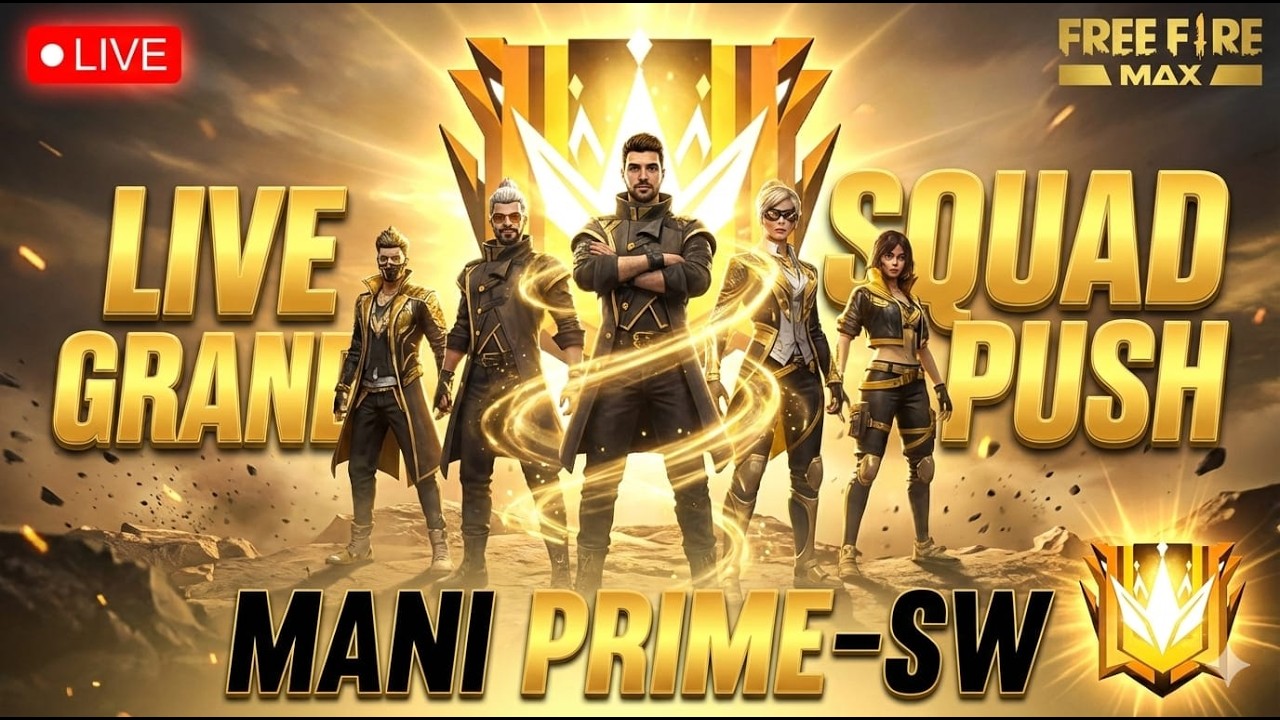 Free Fire Live🔴[BR RANKED] Grandmaster Rank Push !! Only Mobile 📱