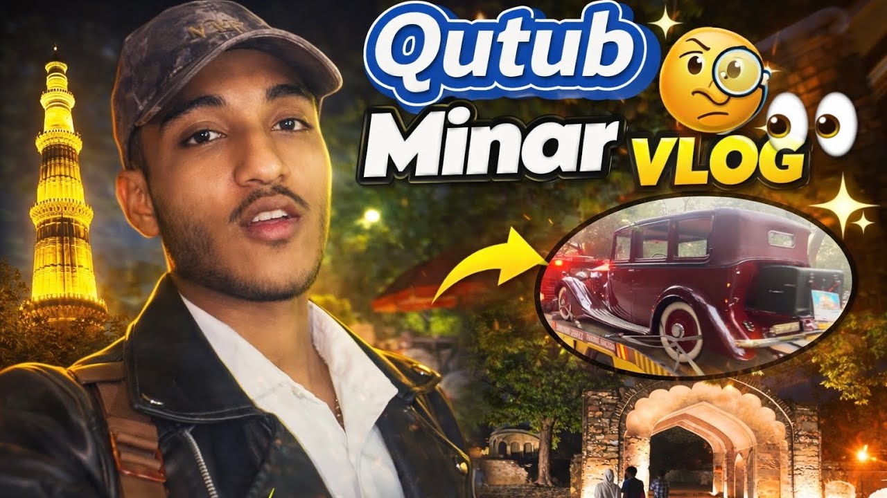 Qutub minar night view😱| Alai minar👀(Qutub minar main hai kya)#viral #vlog 