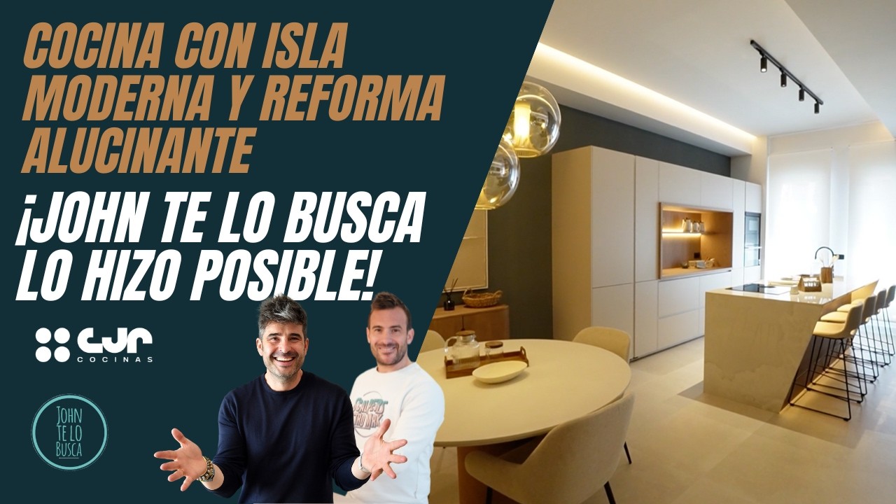 PISO completamente REFORMADO y COCINA Semiabierta con ISLA John Te Lo Busca Cocinas CJR