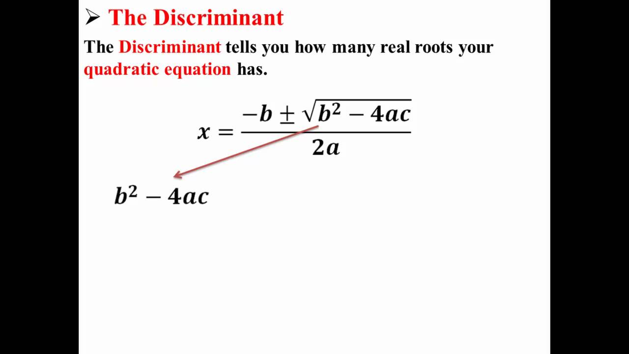The Discriminant