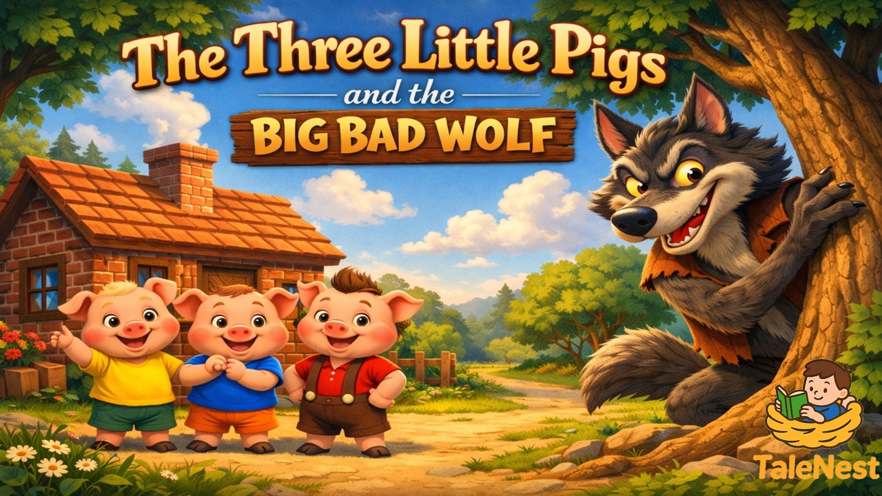 The Three Little Pigs (Full Story) 🐷🐷🐷 | Kids Bedtime Story | Moral Story | Hard Work Wins