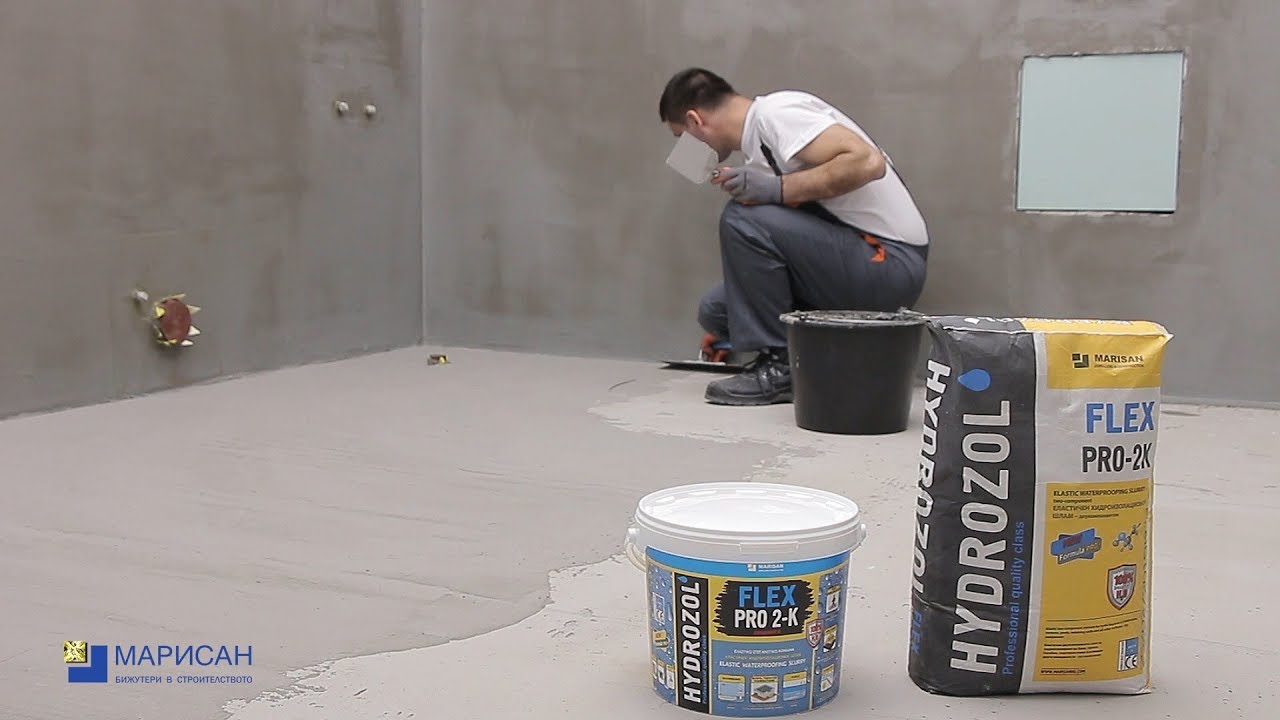 Хидроизолация на баня с ХИДРОЗОЛ® FLEX PRO 2-K