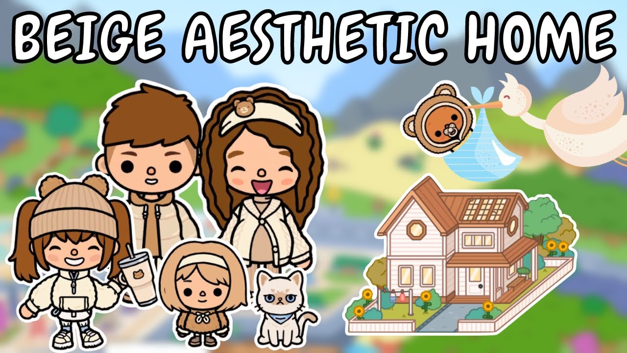 Beige Aesthetic 🪴🍼 Big Family Home 🤎 Toca Boca House Ideas 😍 TOCA GIRLZ