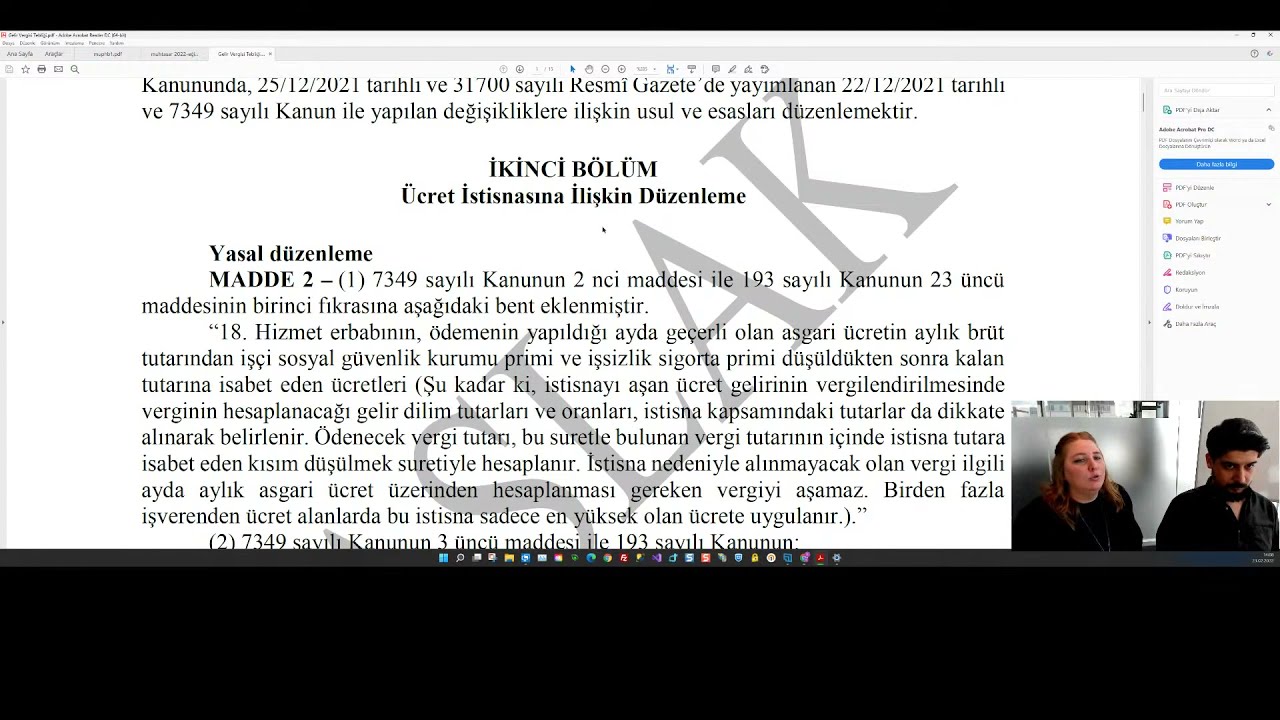 2022 Yeni Asgari Ücret Vergi Düzenlemeleri ve MUHSGK Uygulamaları Semineri