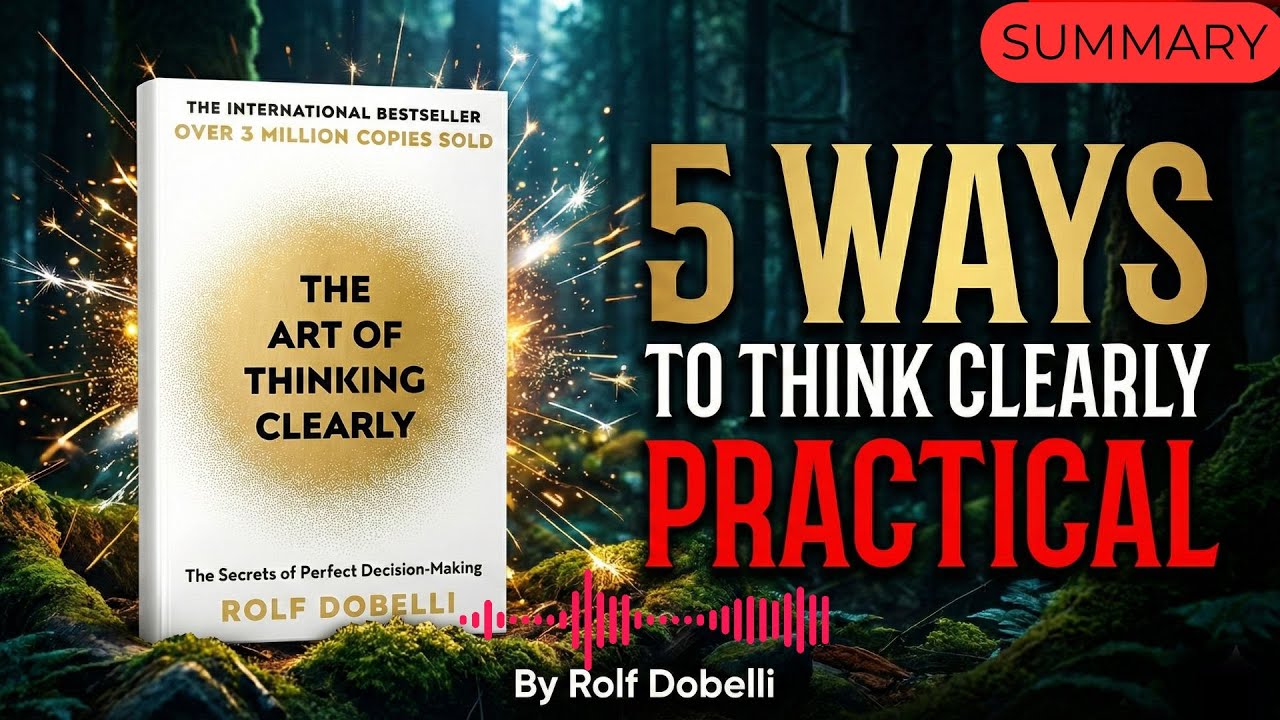 5 Ways To Think Clearly. Practical in your life.🔥The Art of Thinking Clearly Summary🔥