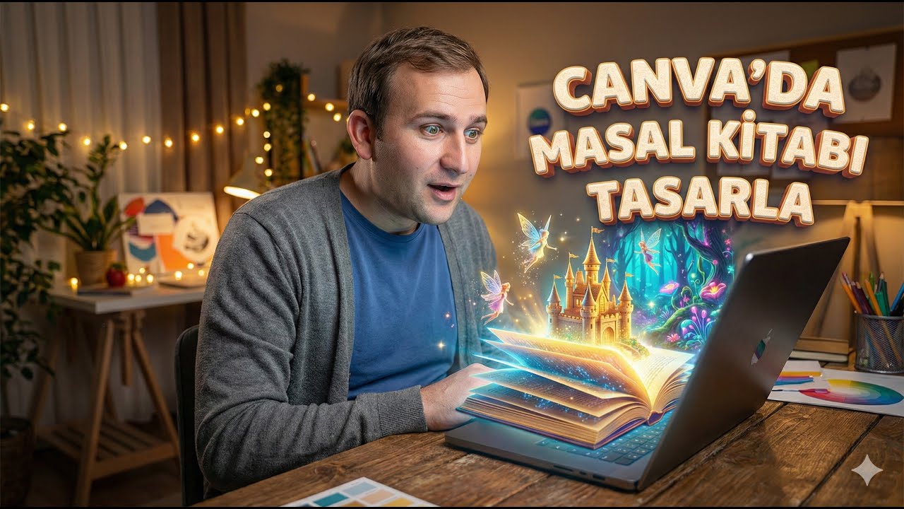 Sadece 7 Dakikada Canva'da Masal Kitabı Tasarla!