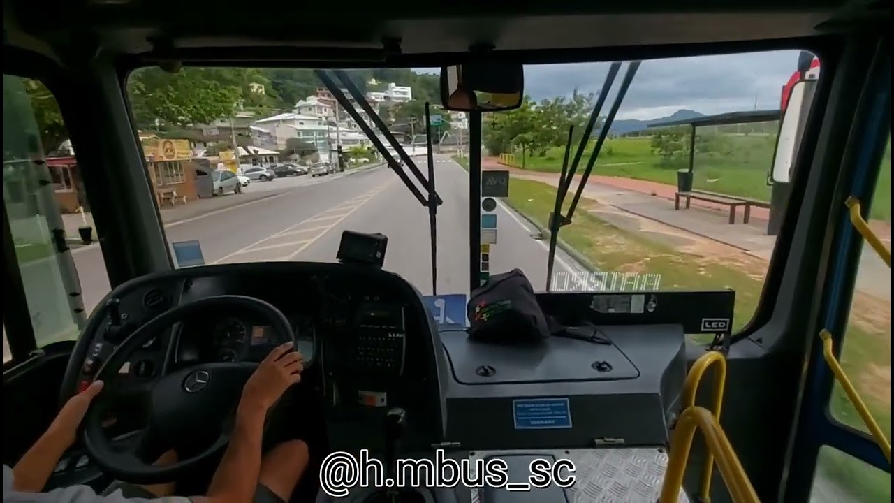 Viagem completa (ida/volta) linha 431 Ticen/Aeroporto no Mercedes-Benz OF-1721L Bluetec 5 em Floripa