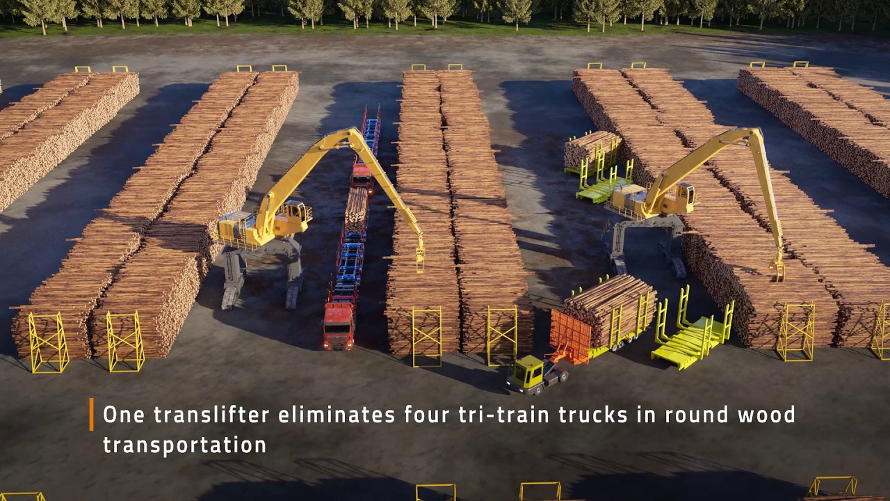 Movella Translifter replaces four trucks in round wood transportation