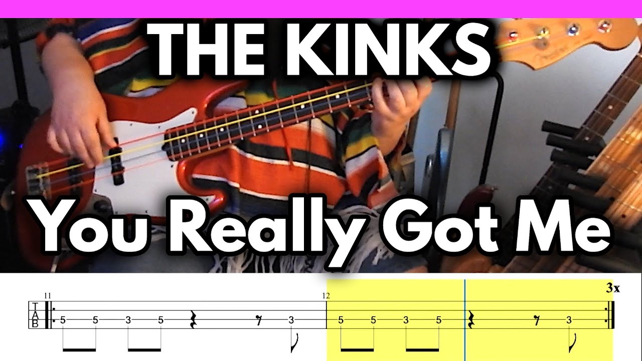 The Kinks - You Really Got Me [1964] | BASS Cover | TABS