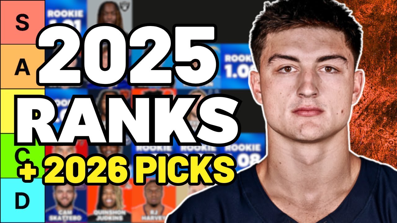 Updated 2025 Dynasty Rookie Rankings & Tiers (With 2026 Picks)