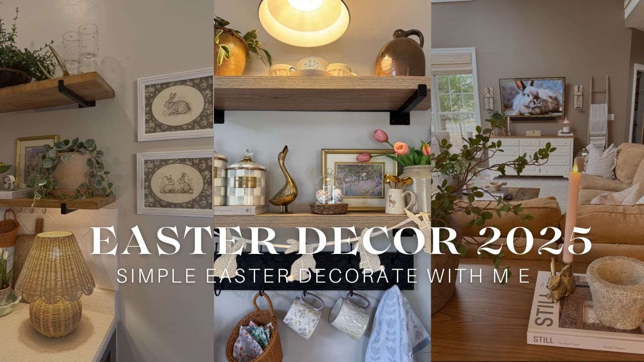 EASTER 2025 DECORATE WITH ME | SIMPLE EASTER DECOR AND COFFEE BAR