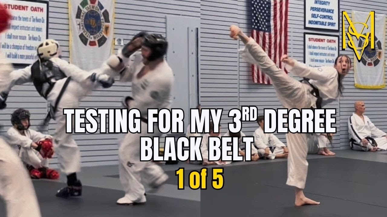 My 3RD Degree BLACK BELT Test! *VLOG* | 1 Of 5 | Ms Verga #blackbelt #blackbelttest #tkd #taekwondo