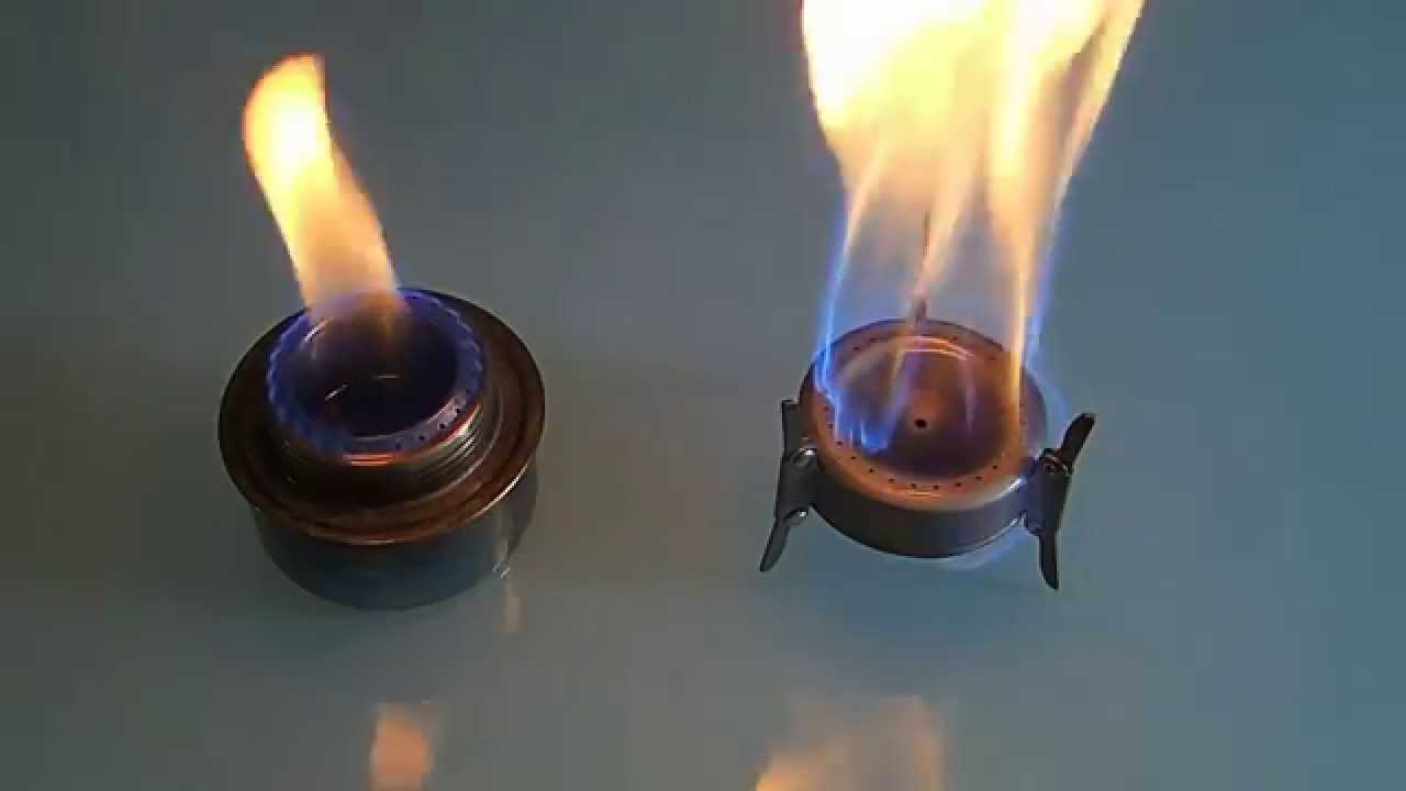 Vargo Titanium Triad Stove v.s. Tatonka alcohol stove - setting a fire