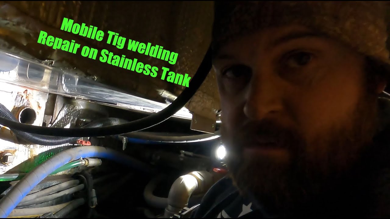 Mobile welding stainless TIG tank repair