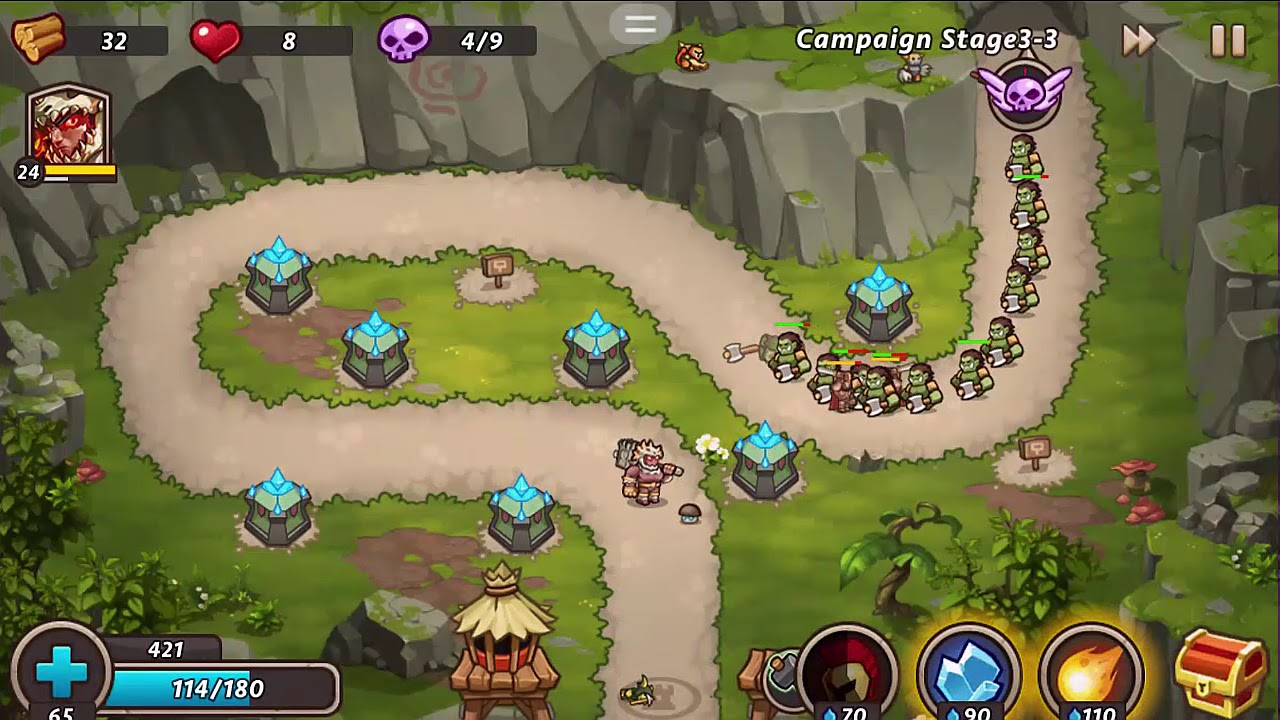 Castle Defense 2 level 3-3 (3 Stars) Canyon Breakthrough