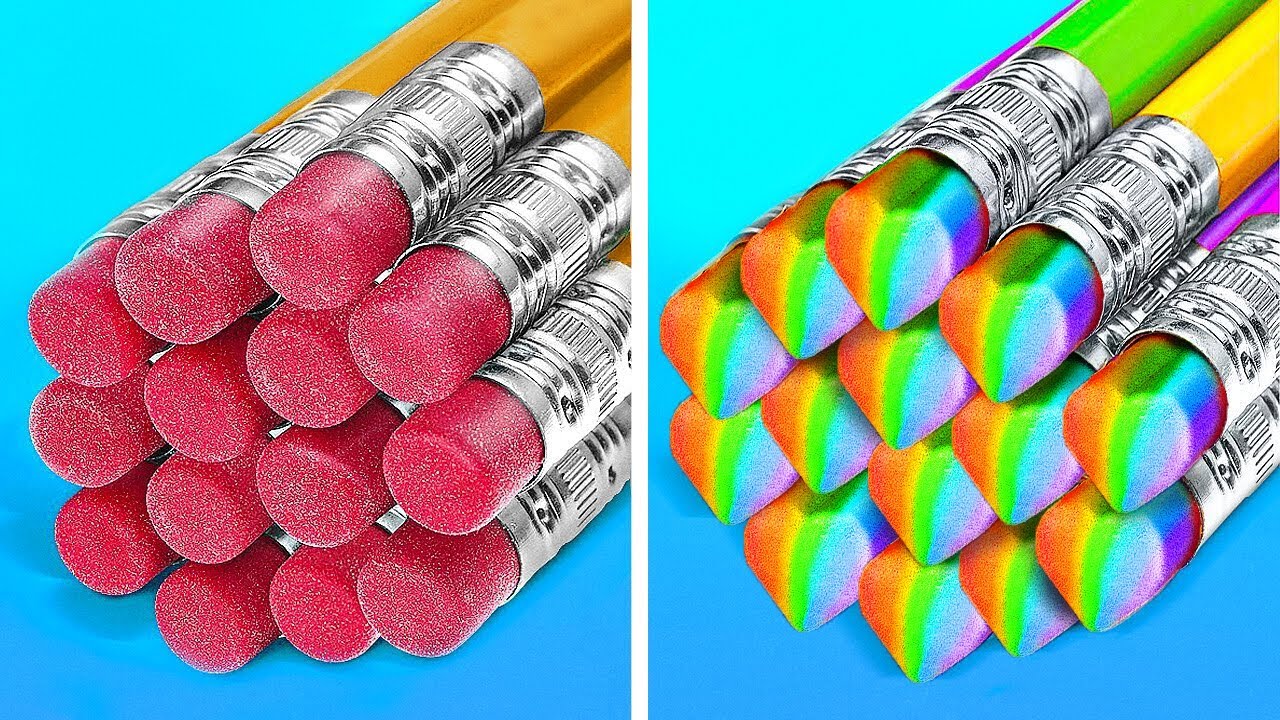 ASTUCES D'ÉCOLE GÉNIALES || Idées DIY Futées ! Créations et Gadgets Super Cool Par 123 GO! GOLD