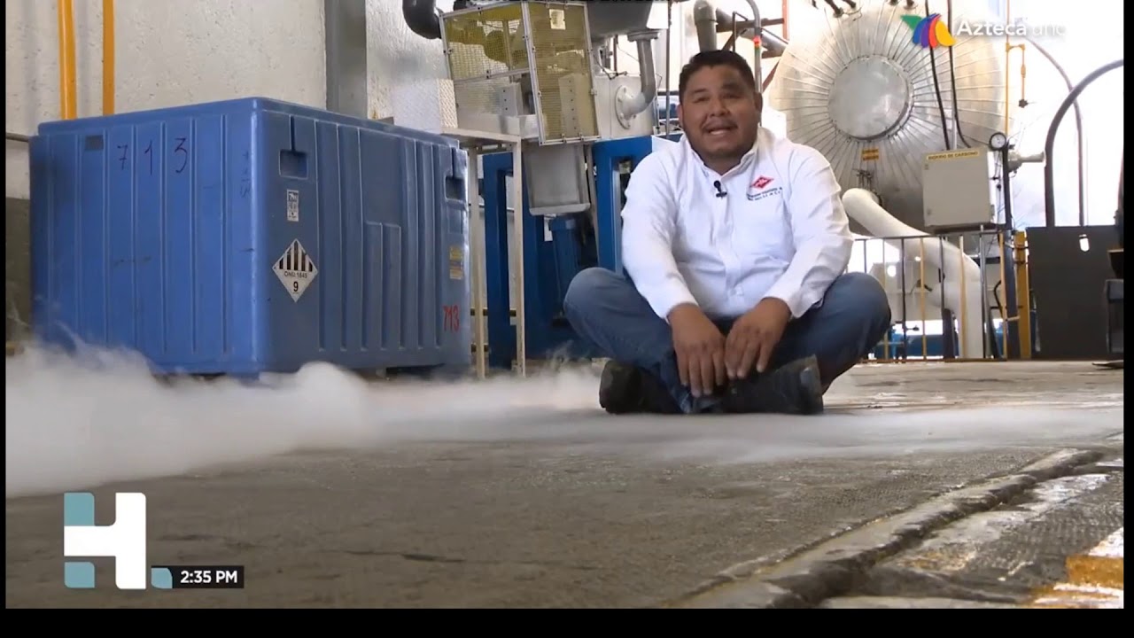 Como se hace el Hielo Seco Reportaje TV Azteca AIHS
