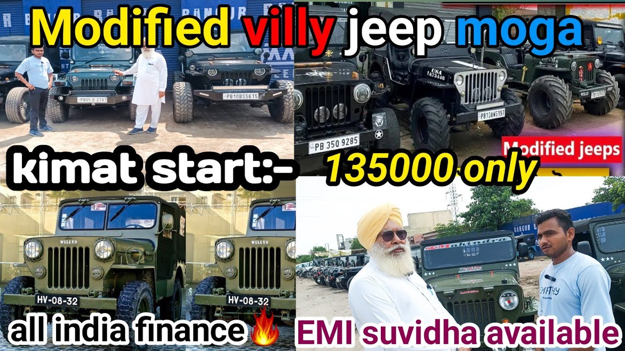 villy jeep sale market moga. all types modified jeep