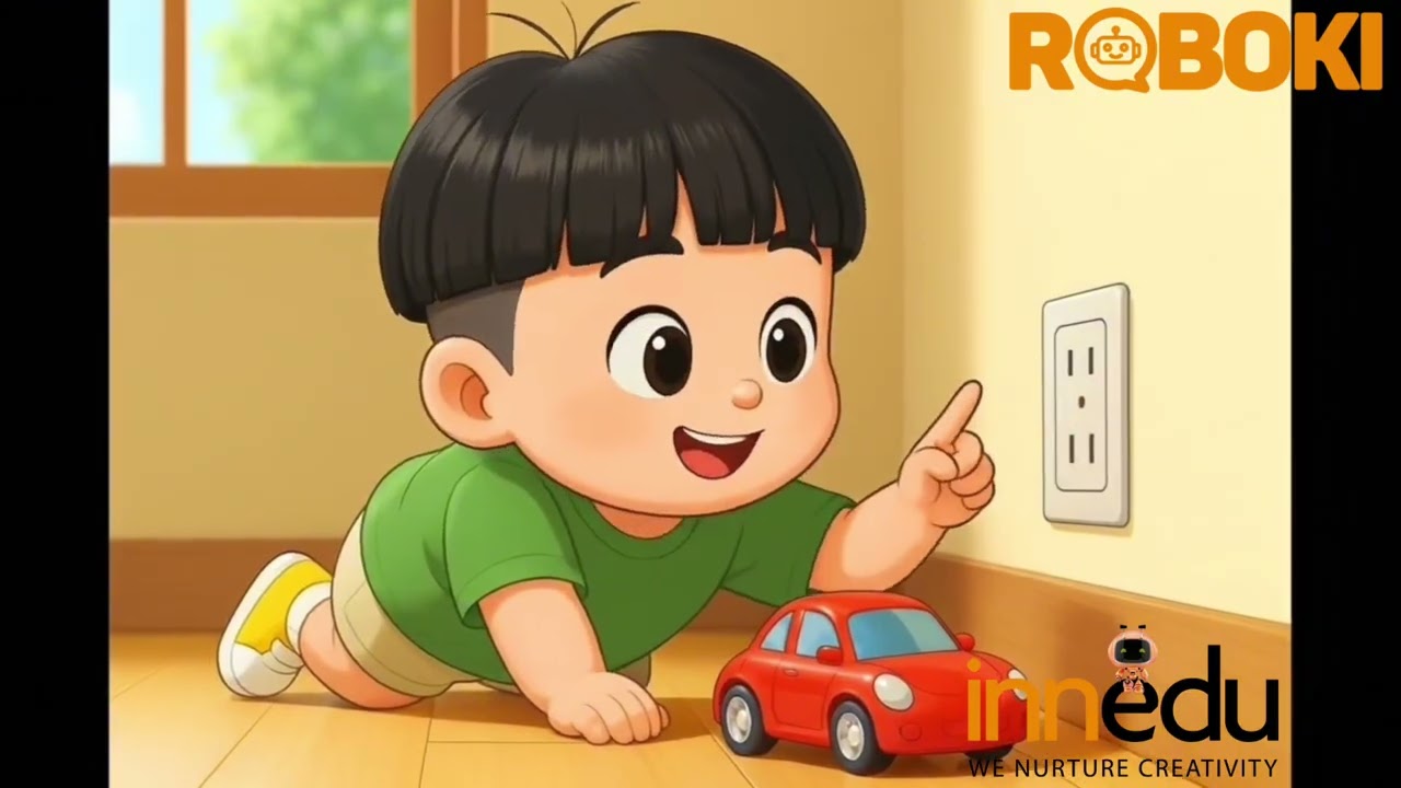 Hoạt hình không chạm tay vào ổ điện. Tác giả: Lưu Thị Kim Yến, Mẫu Giáo Phú Long 