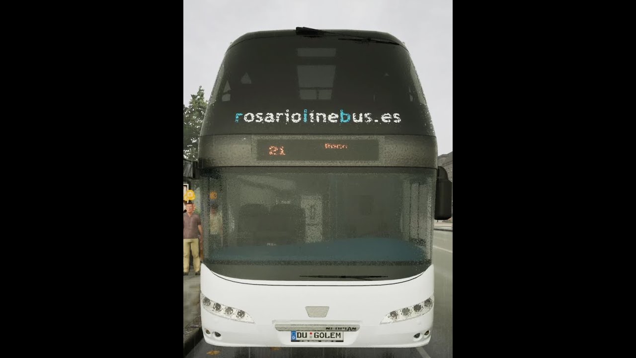 Fernbus Simulator - Neoplan Skyliner - Duisburg ➔ Bonn | Rainy | Logitech G29