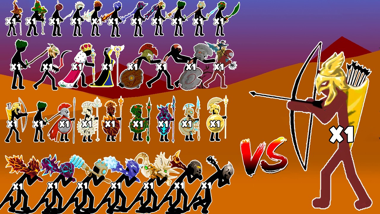 1vs1 - Kytchu Vs All Stick Giant, Swordwrath, Spearton, Magikill, Zombie Leader In Stick War Legacy
