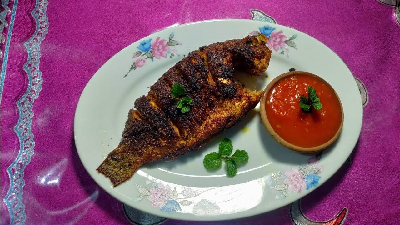 গ্যাসের চুলায় কিভাবে তৈরি করলাম তেলাপিয়া মাছের বার্বিকিউ রেসিপি । Fish fry recipe 🐟🐟#cooking 